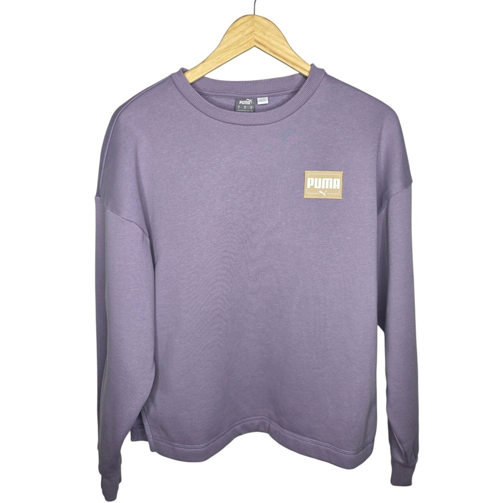 Puma Essentials+ Athleisure
Women M Purple Crewneck Sweatshirt Embroidered Logo